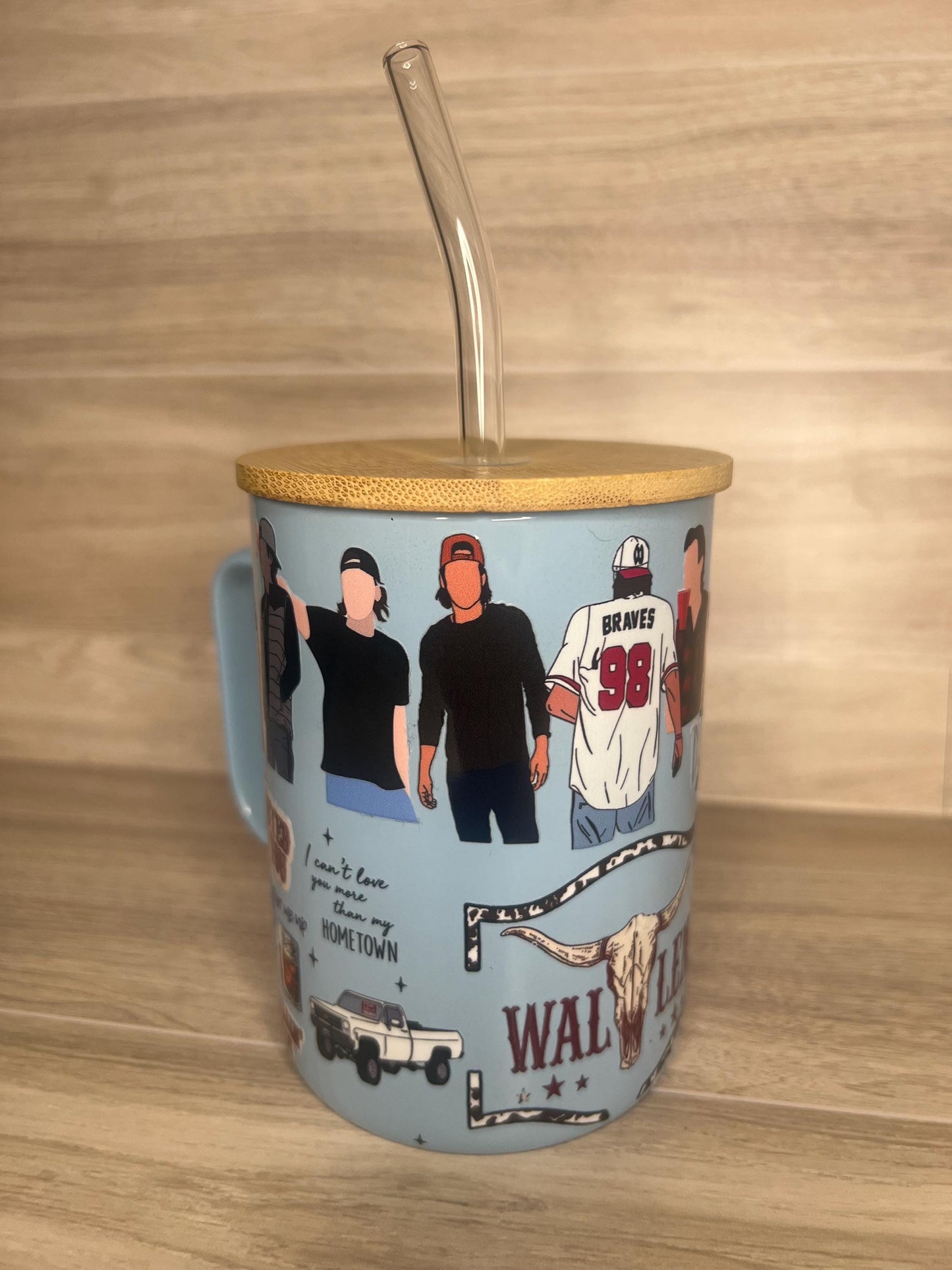 Morgan W Glass cup with Handle