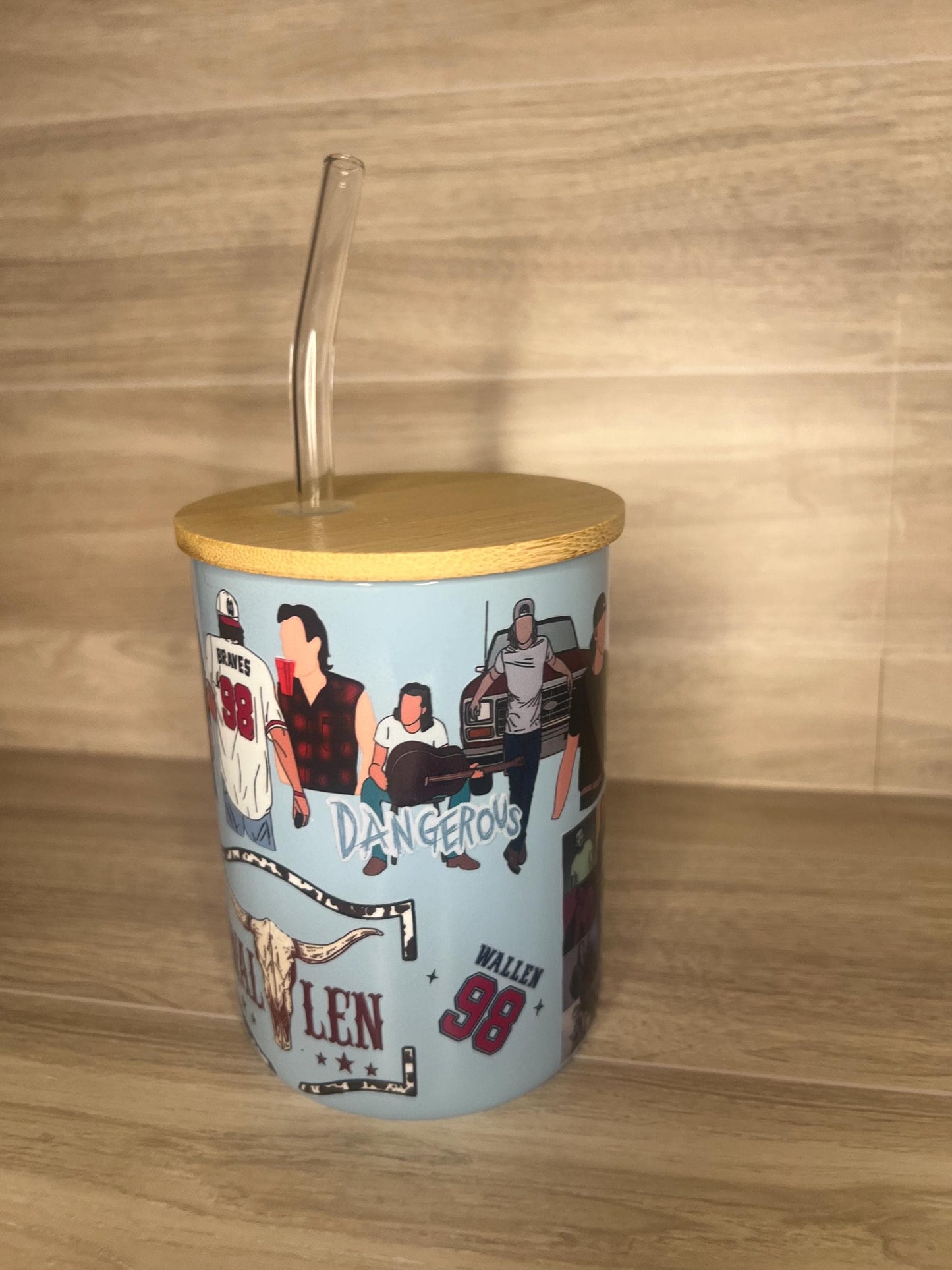 Morgan W Glass cup with Handle