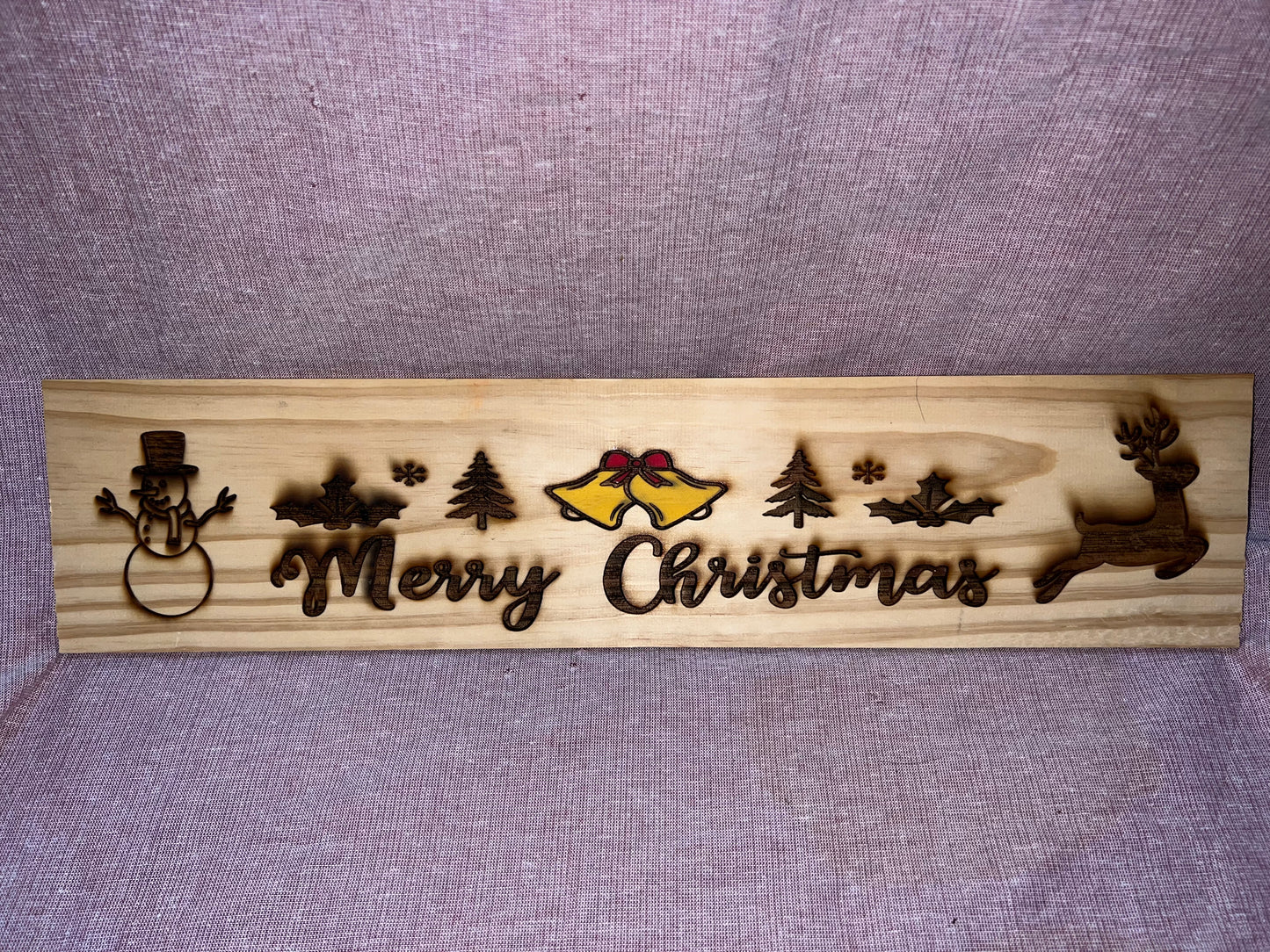 Merry Christmas wood sign