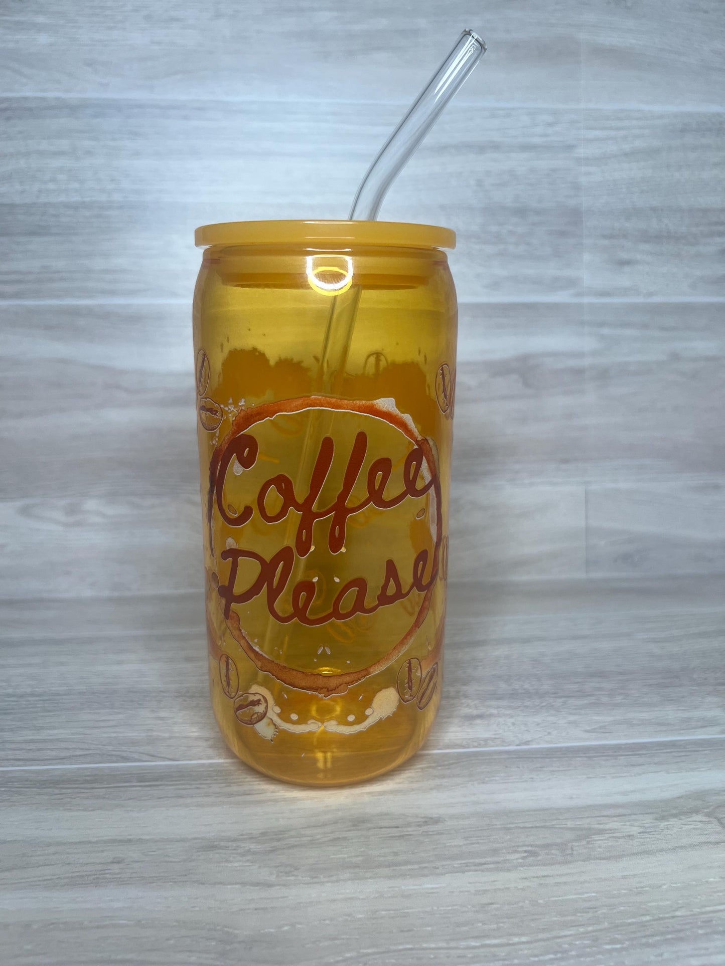 Coffee Please Glass Cup